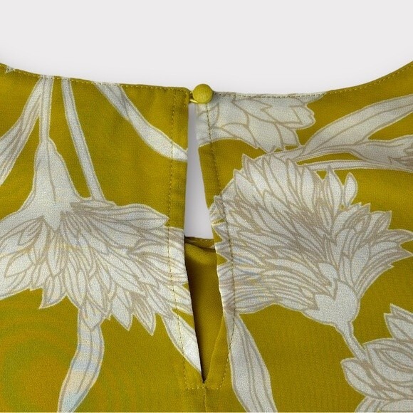 Ann Taylor Factory Long Sleeved Chartreuse Flowy Top - Size M - EUC - Picture 8 of 10